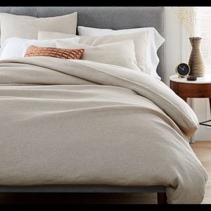 Hemp Cotton Solid Duvet, King/cal. King. Color: Clay (West Elm)